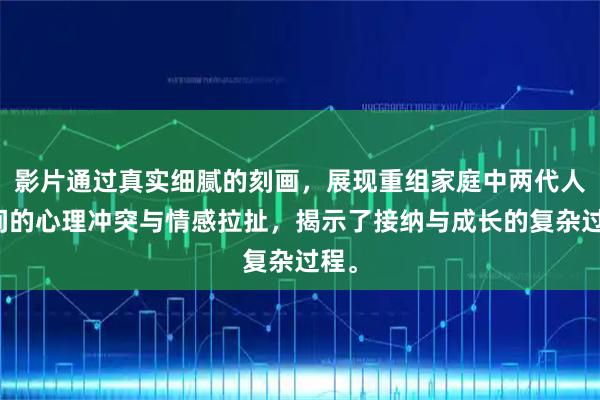 影片通过真实细腻的刻画,展现重组家庭中两代人之间的心理冲突与情感拉扯,揭示了接纳与成长的复杂过程。
