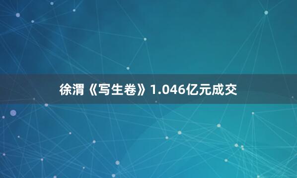 徐渭《写生卷》1.046亿元成交